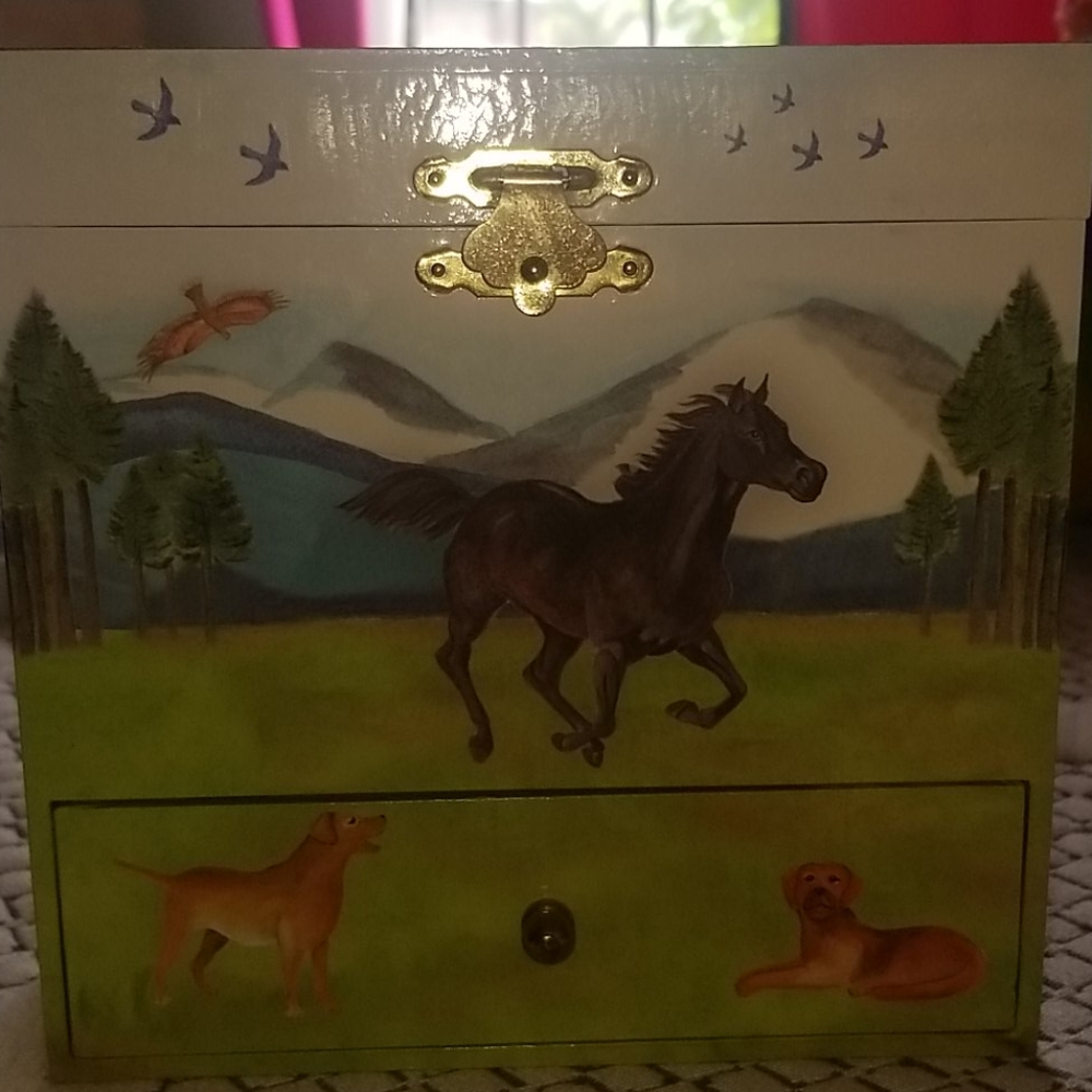 Horse Music Box Jewelry Box